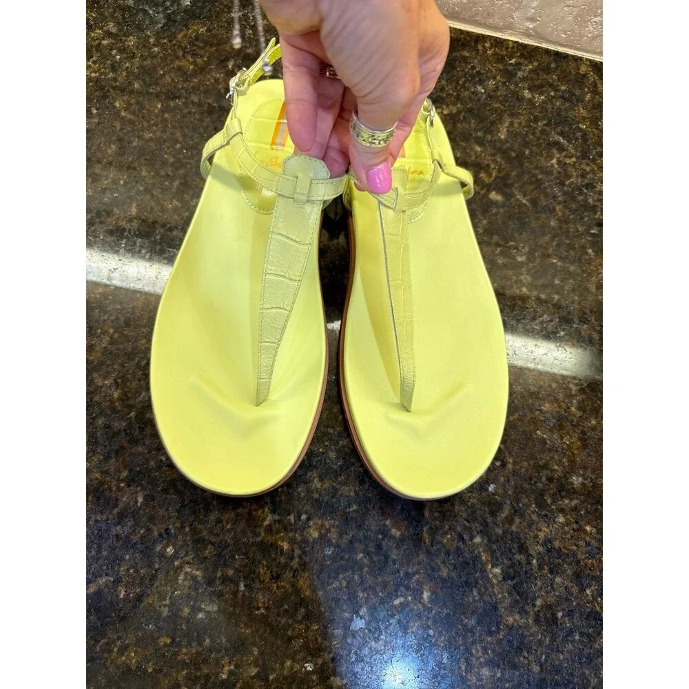 Sam Edelman Naomi Thing Sandal Lime Croc Size 9 NEW